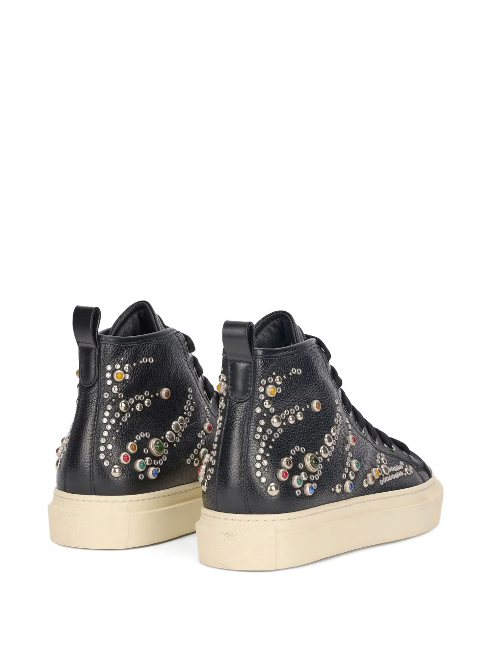 Roberto Cavalli stud-embellished high-top sneakers Black
