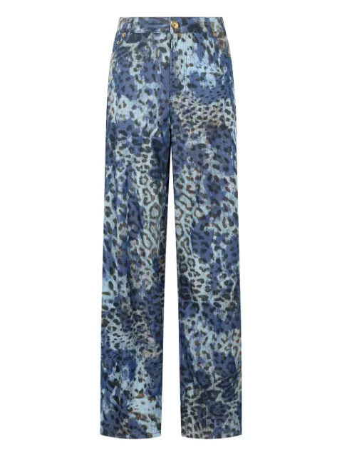 Roberto Cavalli jaguar-print jeans