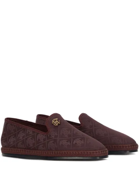 Roberto Cavalli monogram-embellished loafers