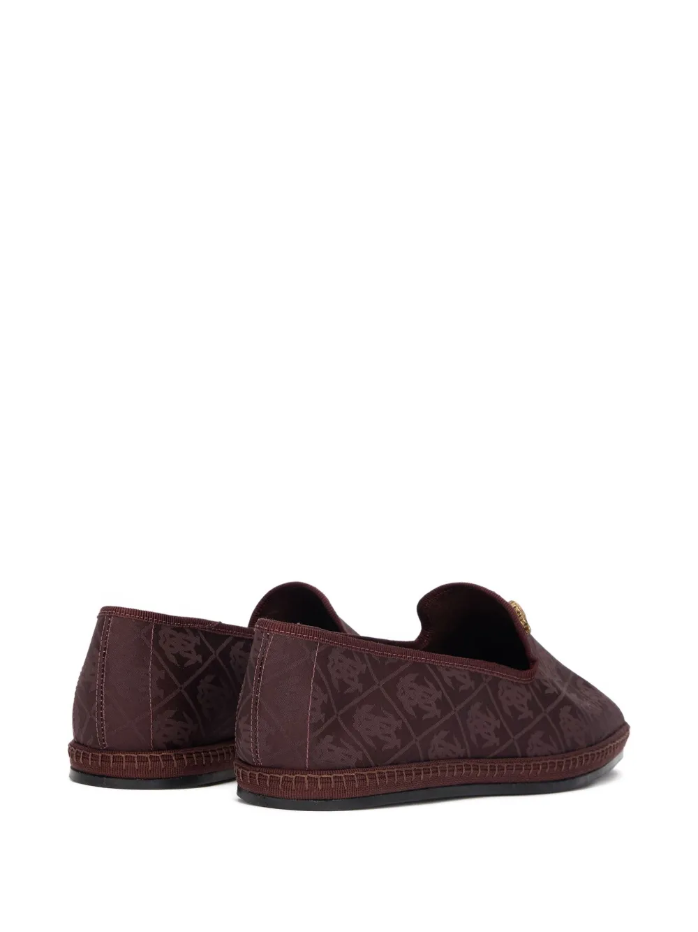 Roberto Cavalli monogram-embellished loafers Brown