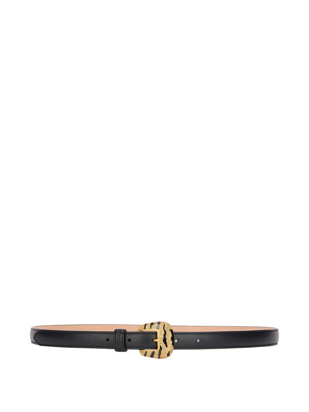 Roberto Cavalli Leren riem met verfraaide gesp Zwart
