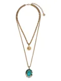 Roberto Cavalli Ray Of Sea-print rope-chain necklace - Gold