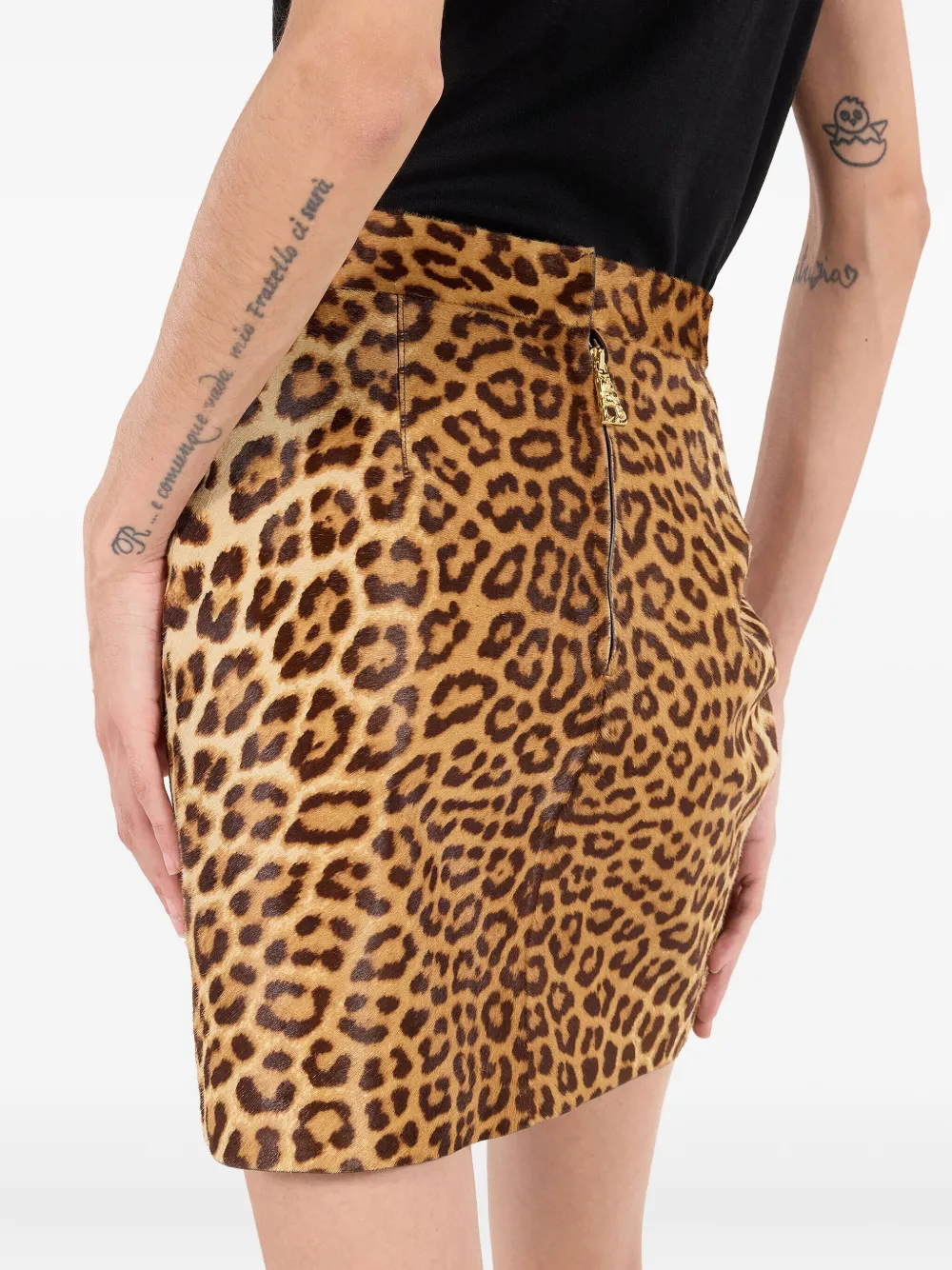 Roberto Cavalli Mini-rok met luipaardprint Bruin