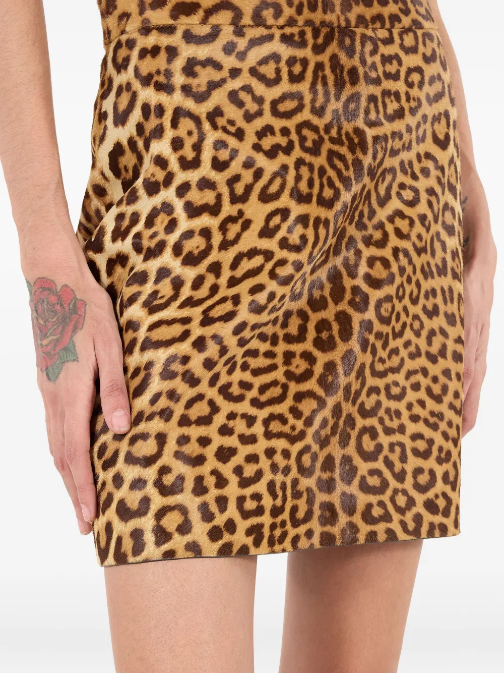Roberto Cavalli Mini-rok met luipaardprint Bruin