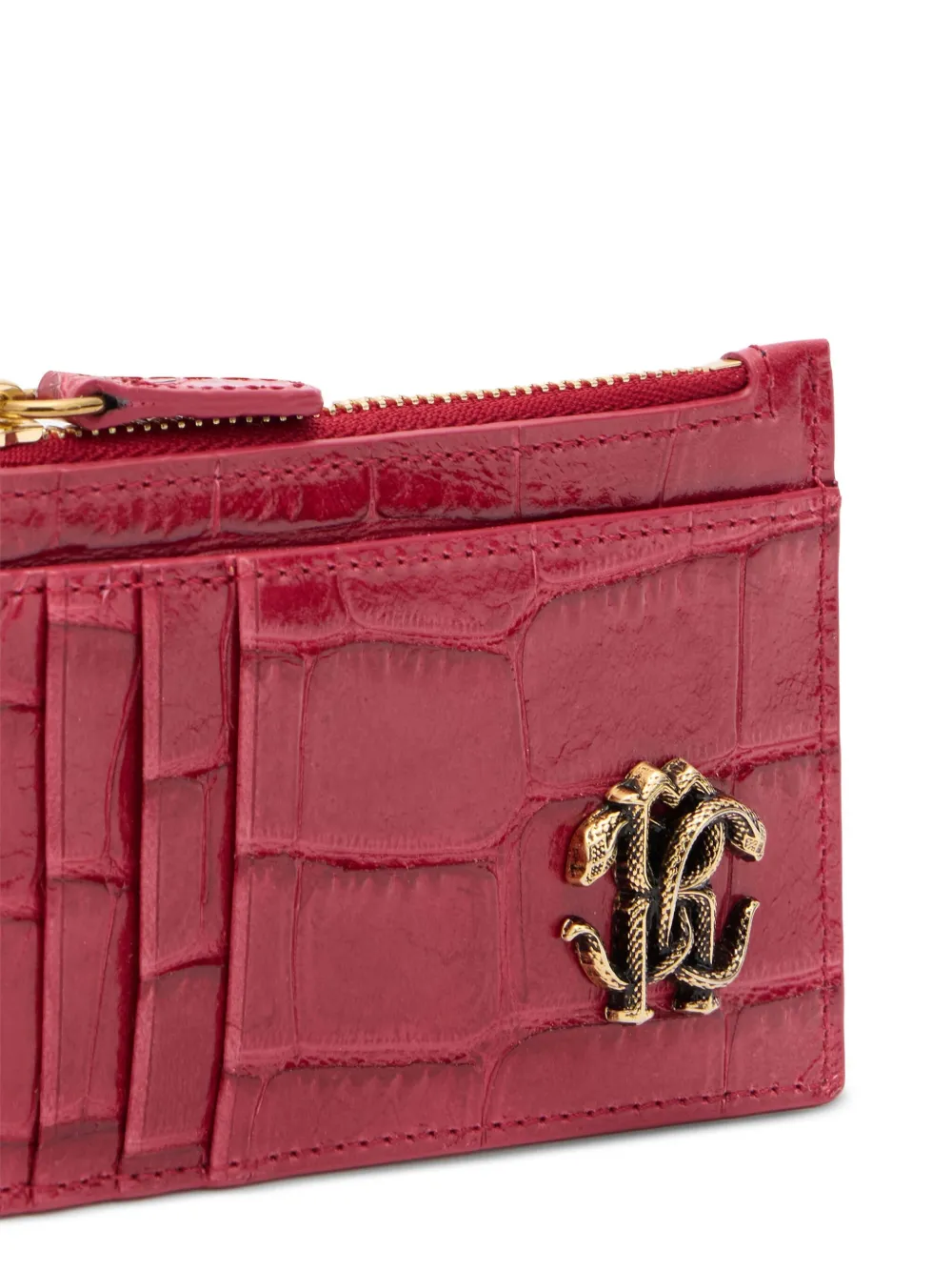 Roberto Cavalli Leren portemonnee Roze
