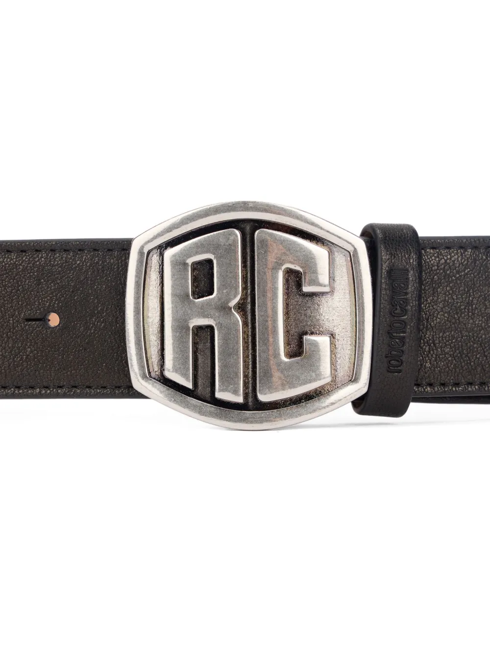Roberto Cavalli Gespriem met studs - Zwart