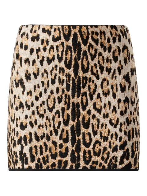 Roberto Cavalli jaguar-print skirt