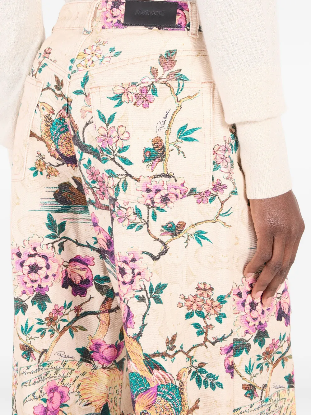 Roberto Cavalli Jeans met bloemenprint D1412
