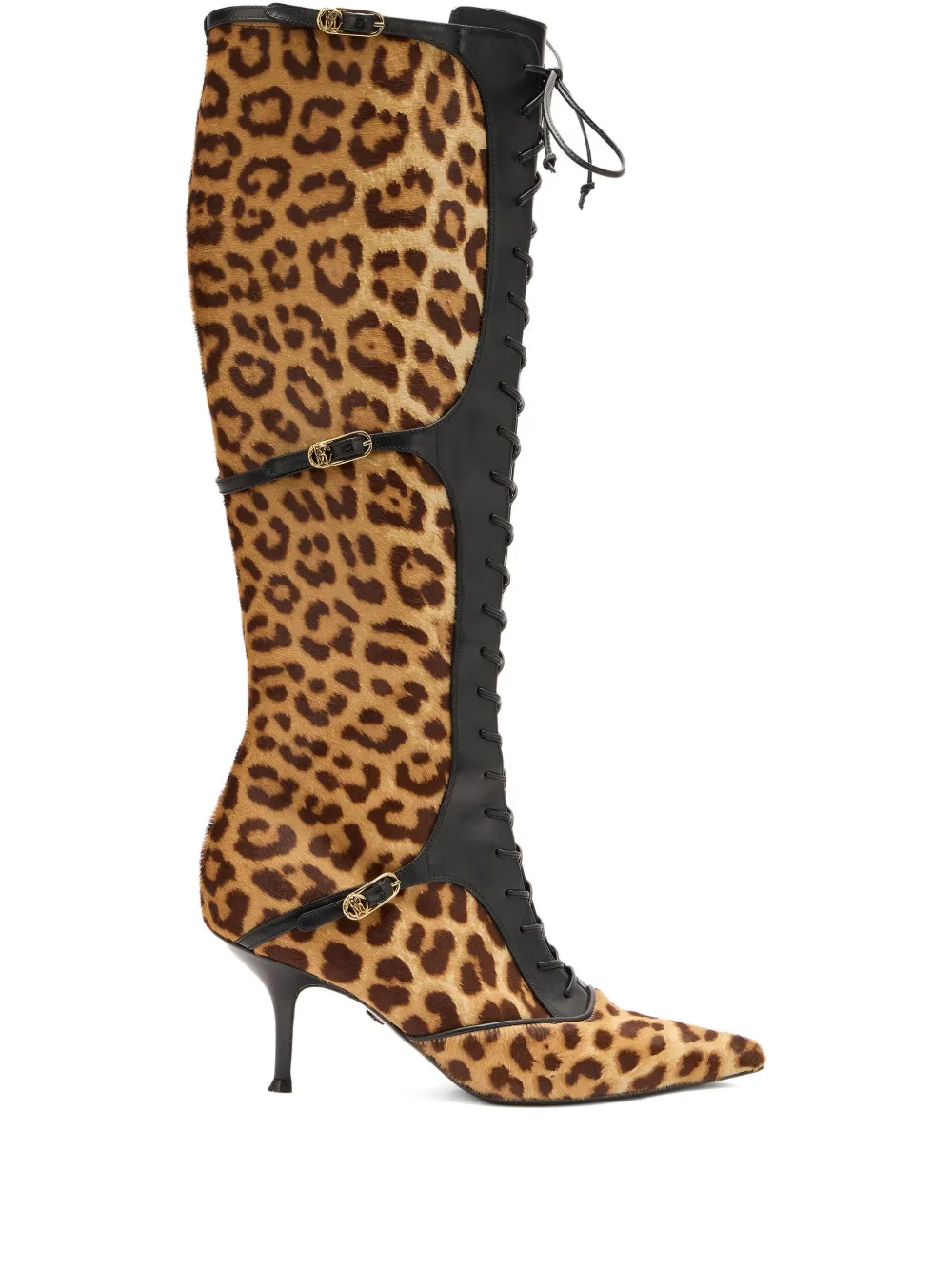Roberto Cavalli Laarzen met luipaardprint Bruin