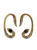 Roberto Cavalli snake-shaped crystal-embellished earrings - Gold