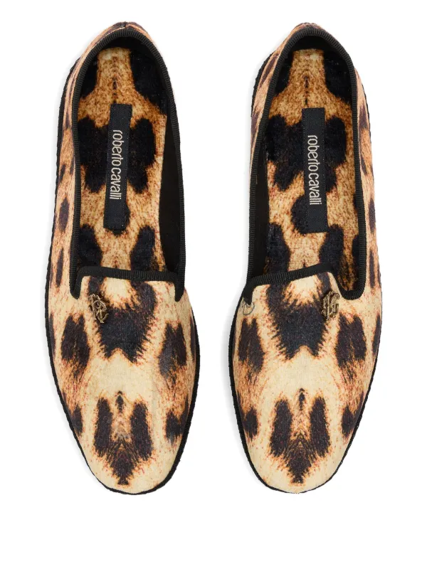 Roberto Cavalli leopard-print Loafers | Brown | FARFETCH BH display picture 1