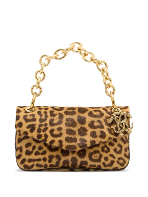 Roberto Cavalli leopard-print chain bag