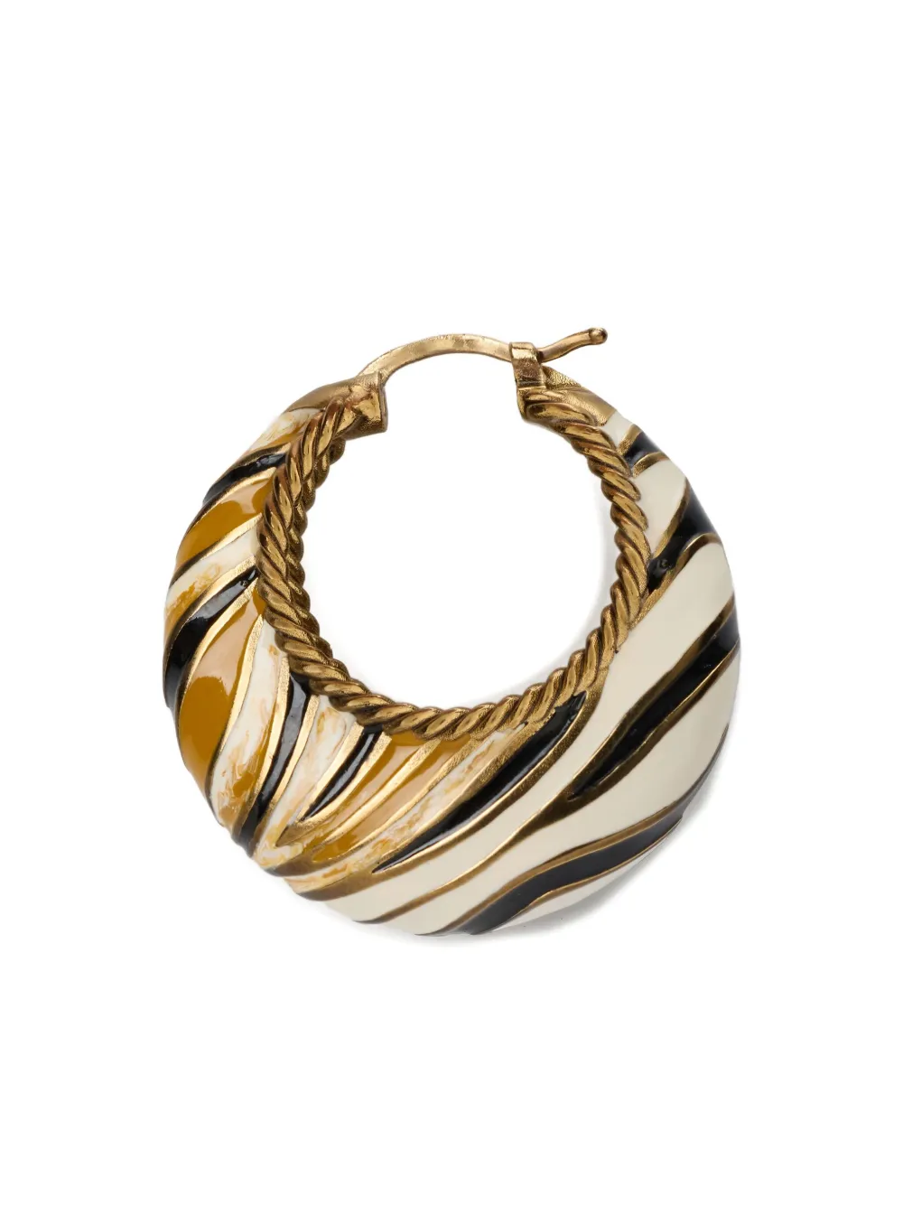 Roberto Cavalli Orecchini a cerchio goffrati - Oro