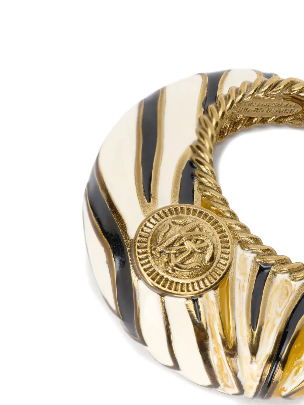 embossed-logo hoop earrings