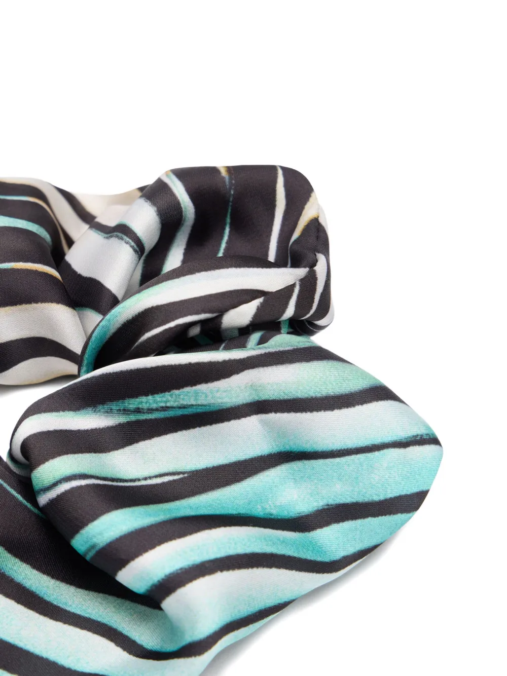 Roberto Cavalli Gestreepte zijden scrunchie Blauw