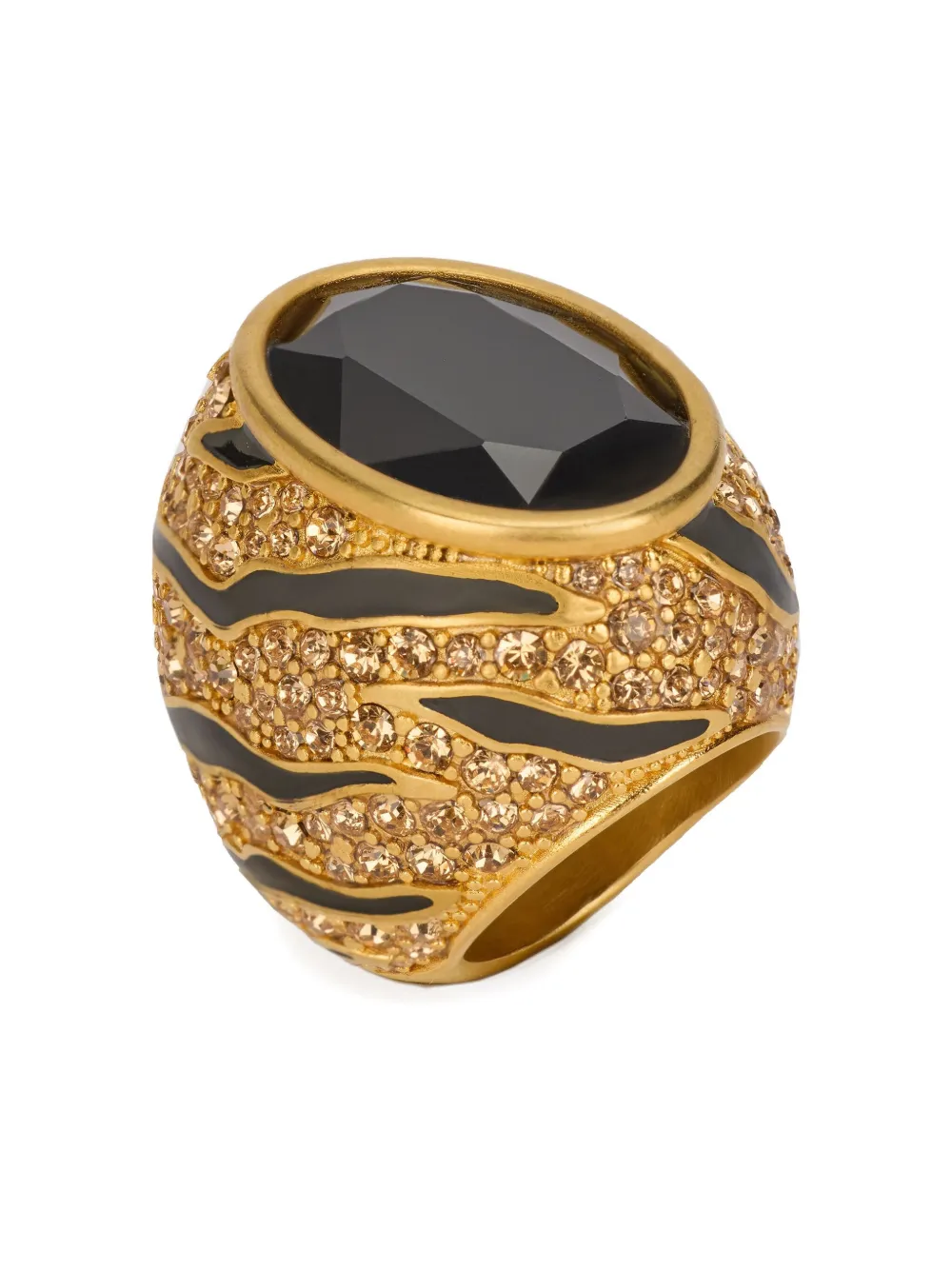  Roberto Cavalli Crystal-embellished Ring - Gold 