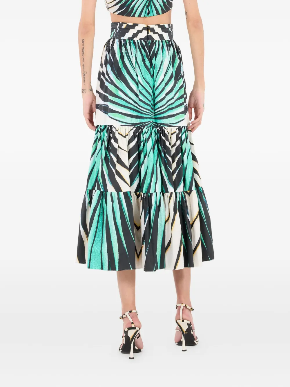 Roberto Cavalli Gelaagde rok Blauw
