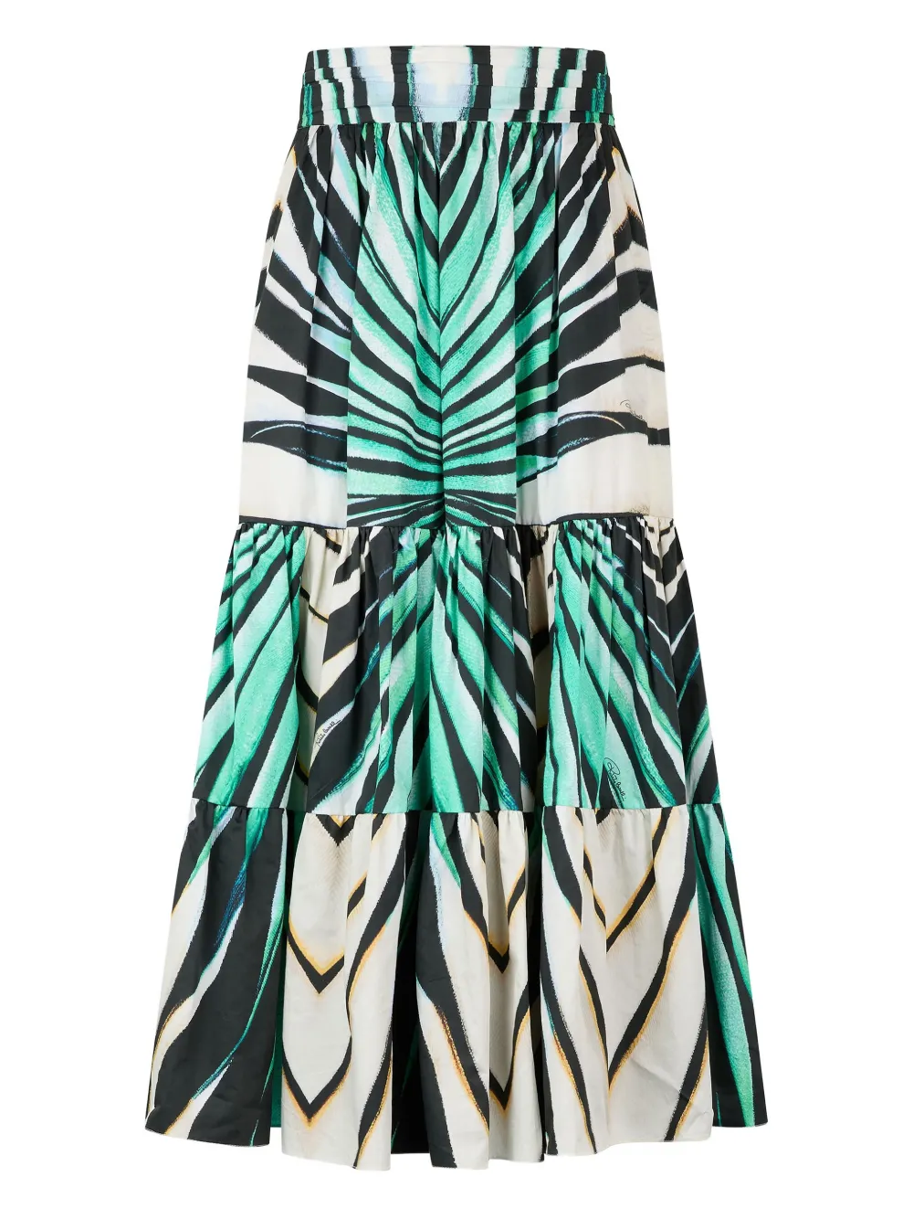 printed tiered skirt