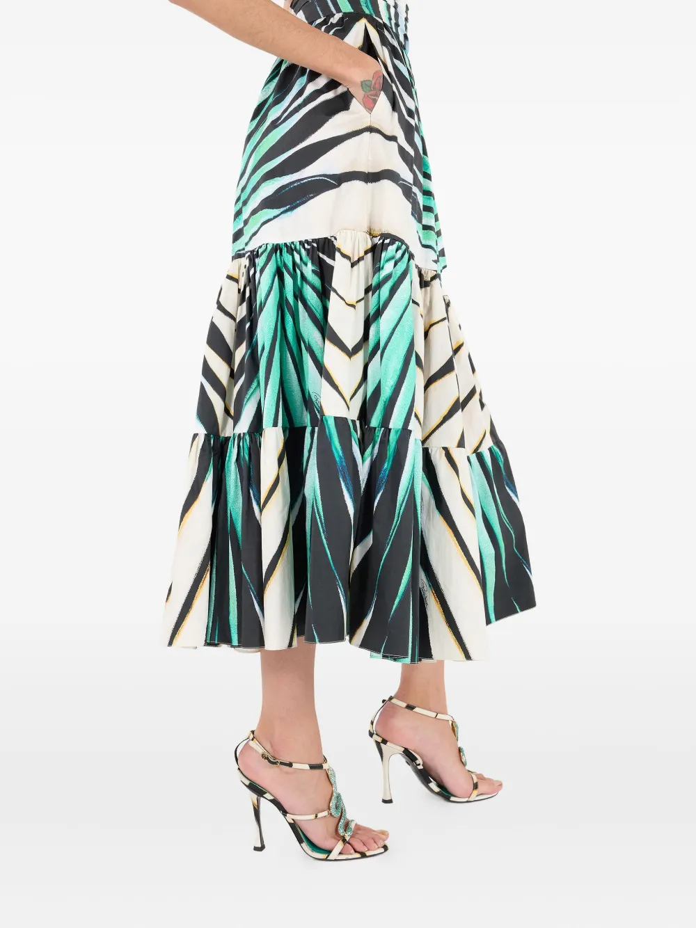 Roberto Cavalli Gelaagde rok Blauw