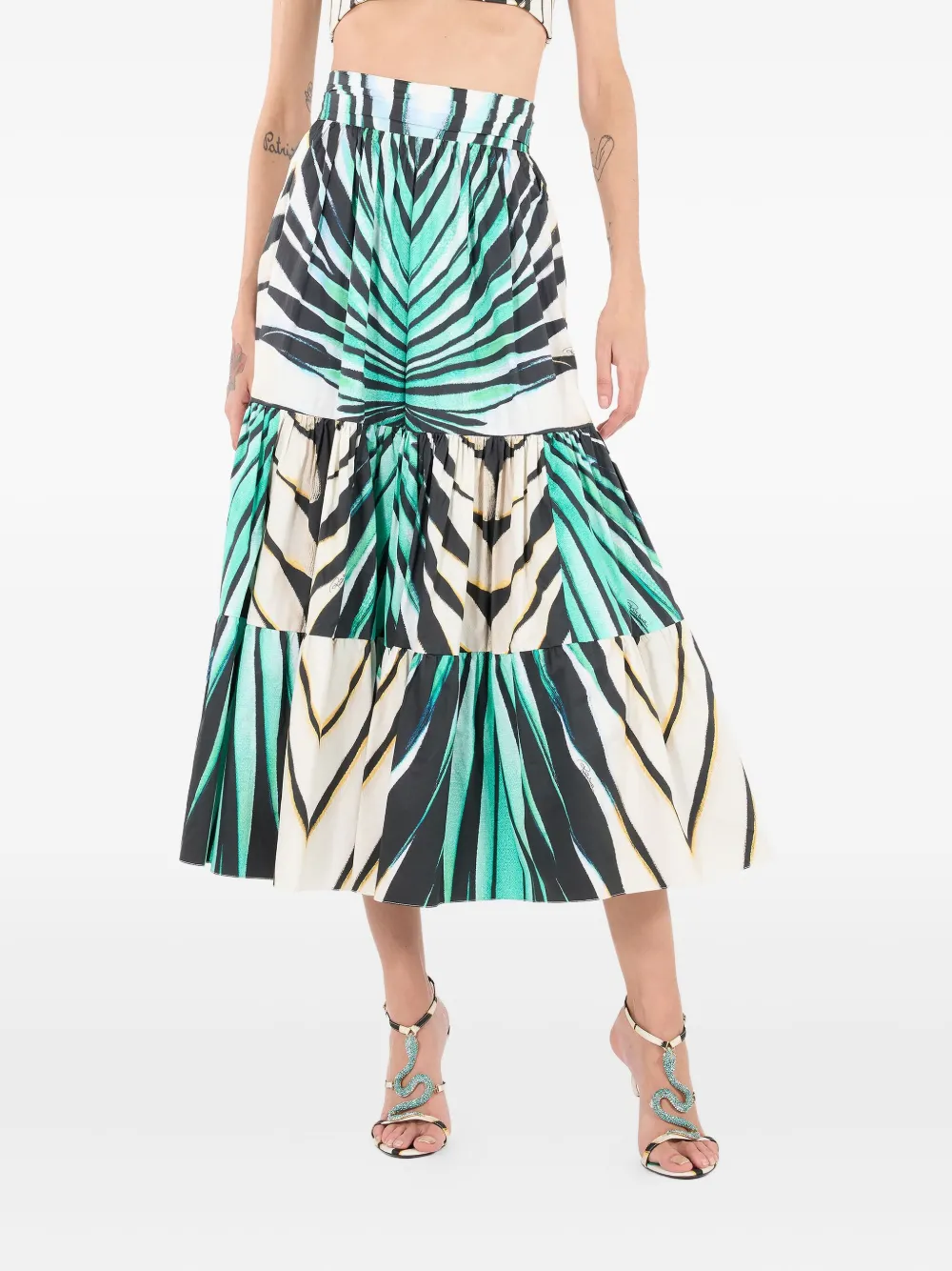 Roberto Cavalli Gelaagde rok Blauw