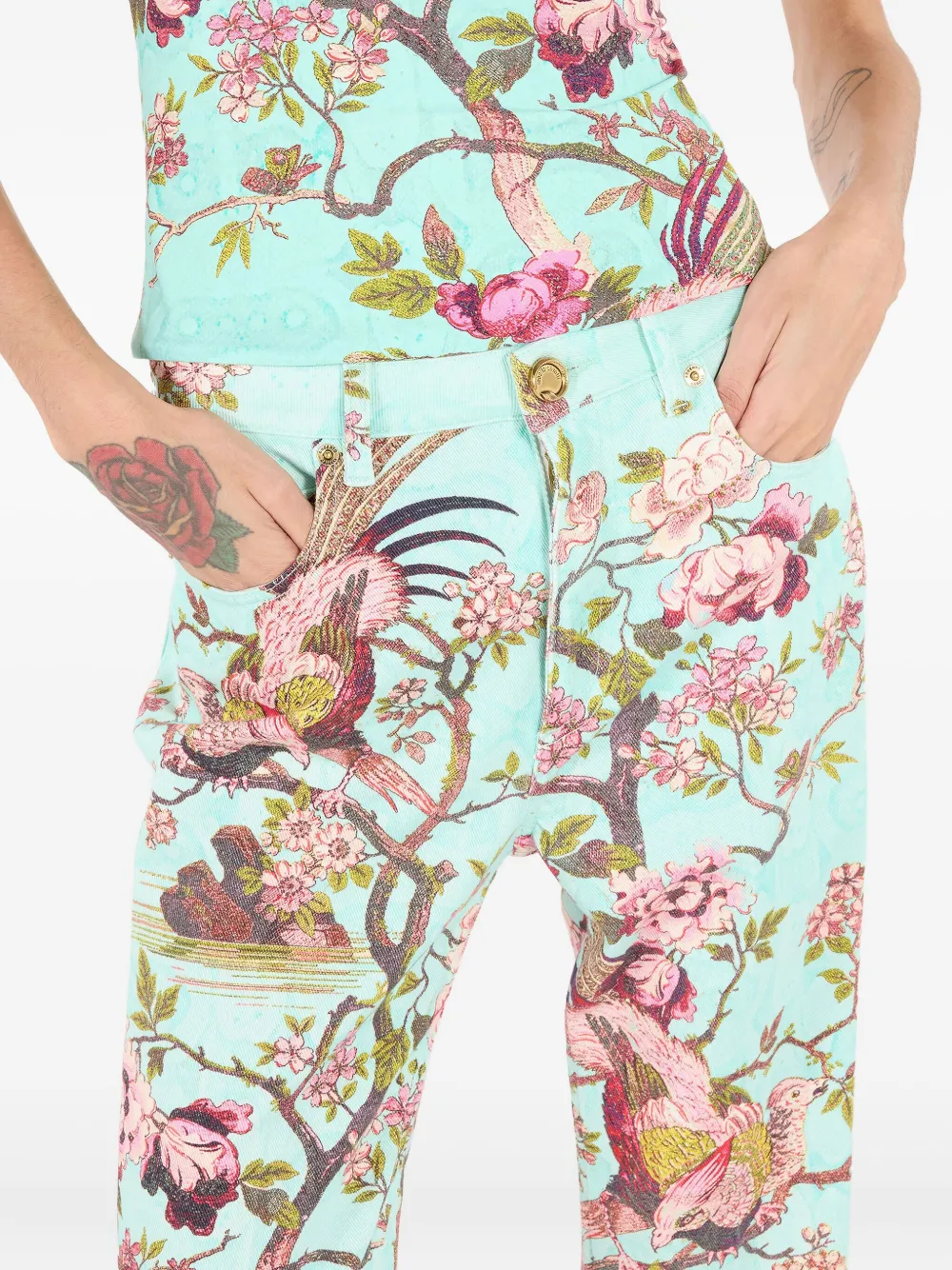 Roberto Cavalli Flared broek Groen