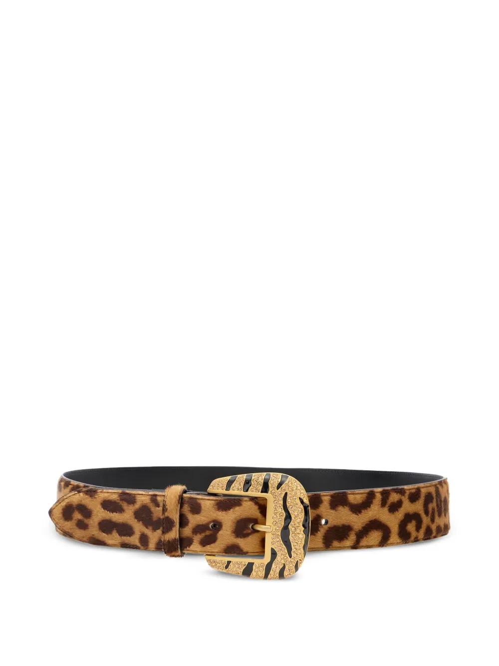 Roberto Cavalli Riem met luipaardprint Bruin