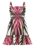 Roberto Cavalli Ray Of Pink-print tiered dress