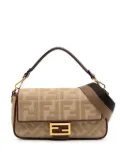 Fendi Pre-Owned 2010-2024 Medium Embroidered Canvas Baguette satchel - Brown