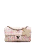 CHANEL Pre-Owned 2004-2005 Small Printed Canvas Watercolor Clover Flap shoulder bag - White