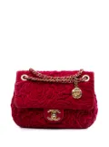 CHANEL Pre-Owned 2021-2025 Mini Velvet Camellia Flap shoulder bag - Red