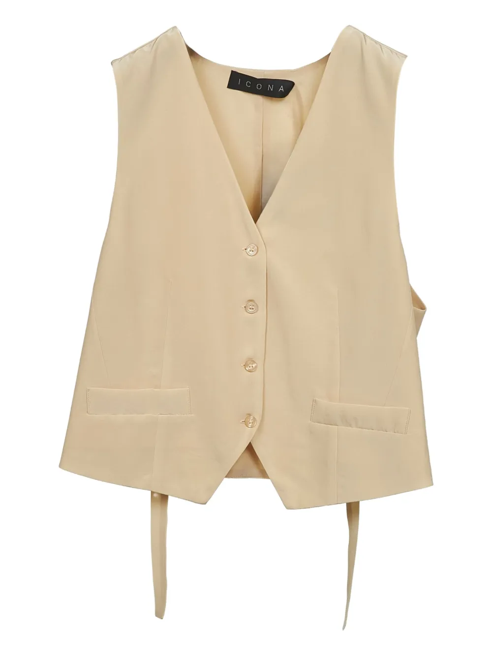 kaos V-neck waistcoat | Neutrals | Image 1