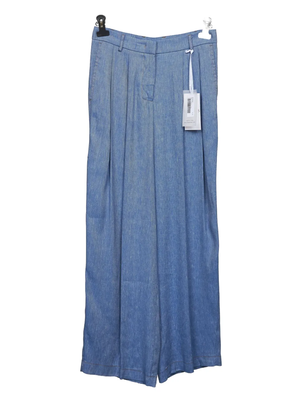 pleated linen trousers