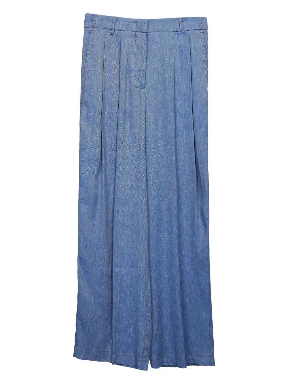 Kaos Linnen plooibroek Blauw