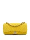 CHANEL Pre-Owned 2009-2010 Chevron Jersey East West Flap shoulder bag - Yellow
