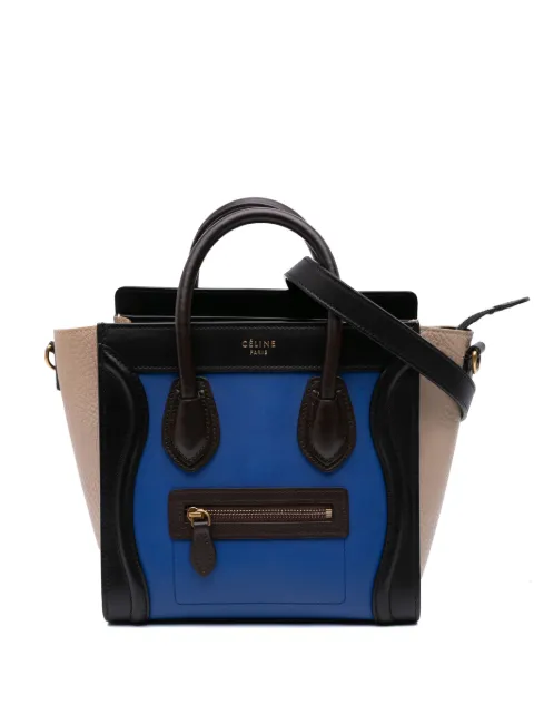 Céline Pre-Owned 2015 Nano Tricolor Leather Luggage Tote satchel