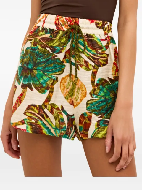 Marie Oliver Ana tropical-print drawstring shorts