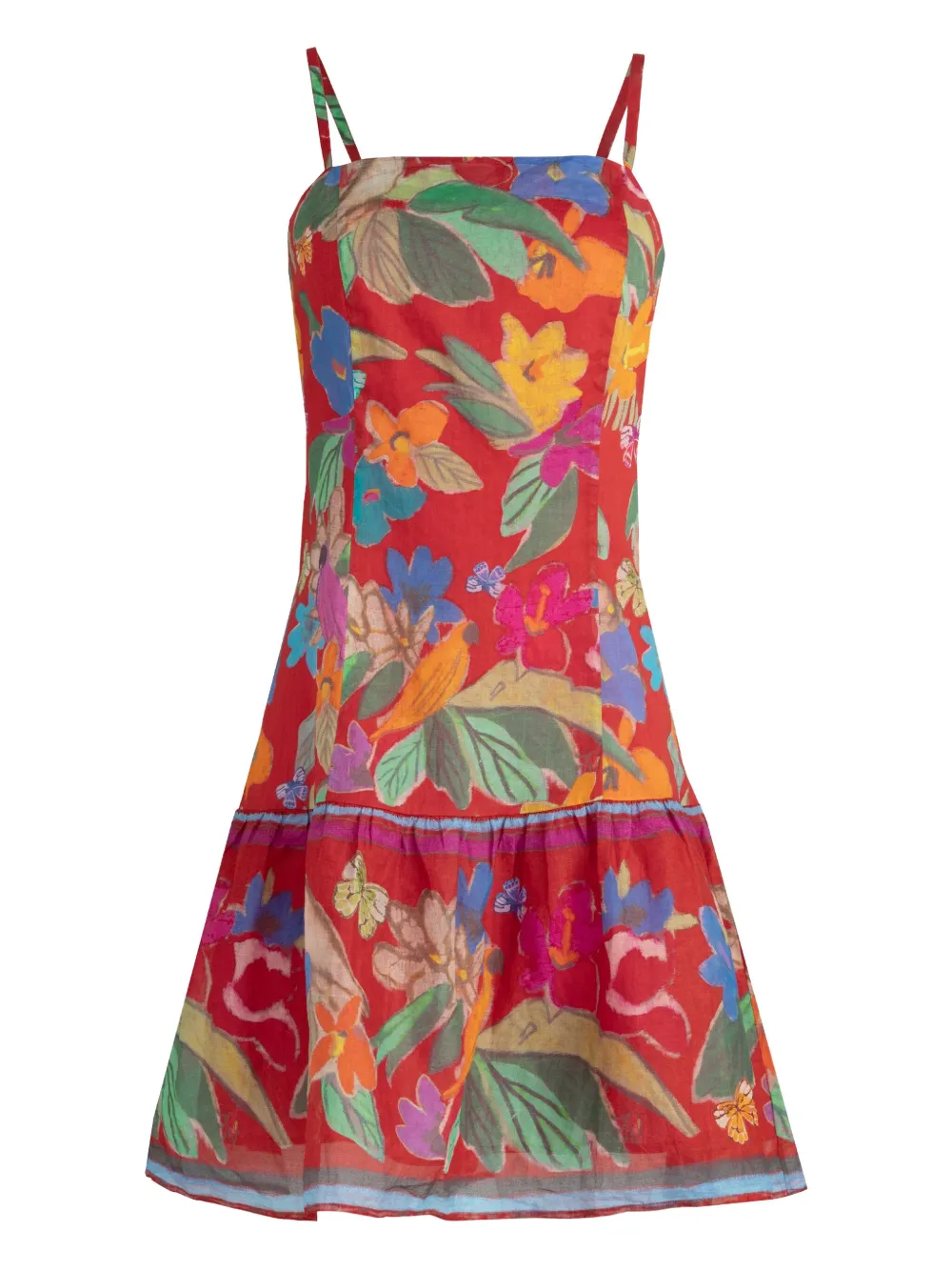 Marie Oliver Anita floral-print ruffled dress | Red | Image 1