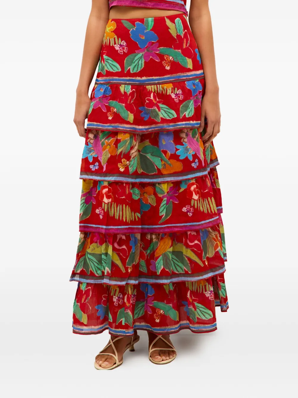 Marie Oliver Christie maxi-rok met bloemenprint Rood