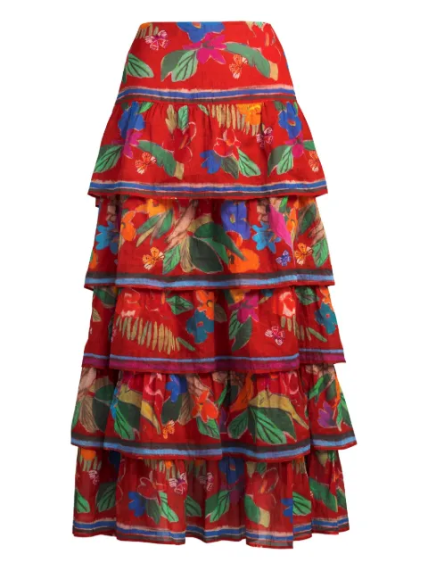 Marie Oliver Christie floral-print maxi skirt
