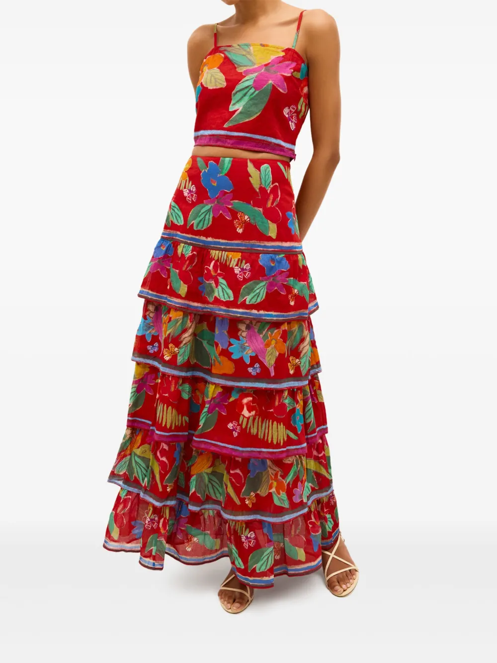 Marie Oliver Wyatt floral-print crop top | Vests & Tank Tops | Image 2
