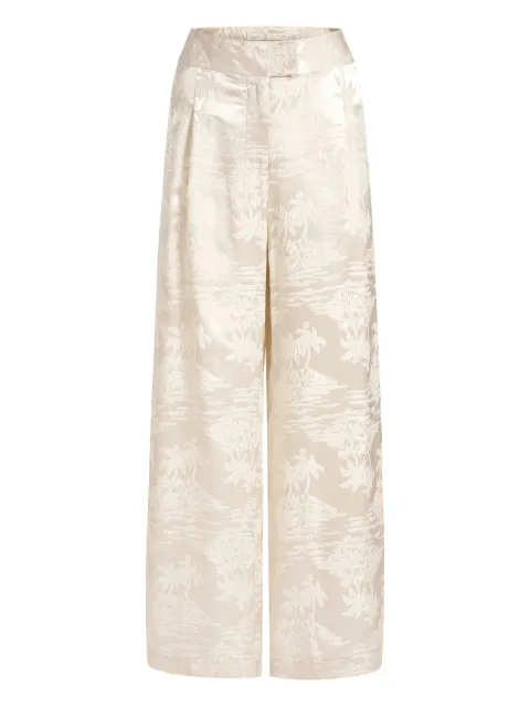 Marie Oliver pantalones Rudy con palmera estampada