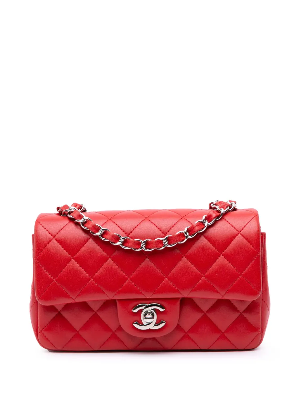 CHANEL Pre-Owned 2013-2014 Mini Rectangular Classic Lambskin Single CHANEL Pre-Owned 2013-2014 Mini Rectangular Classic Lambskin Single