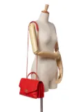 CHANEL Pre-Owned 2019 Quilted Calfskin Metal Top Handle Envelope Flap satchel - Red