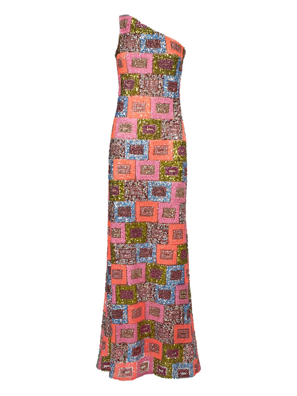 Taller Marmo Aspen sequin-embellished one-shoulder maxi dress | Pink | Image 1
