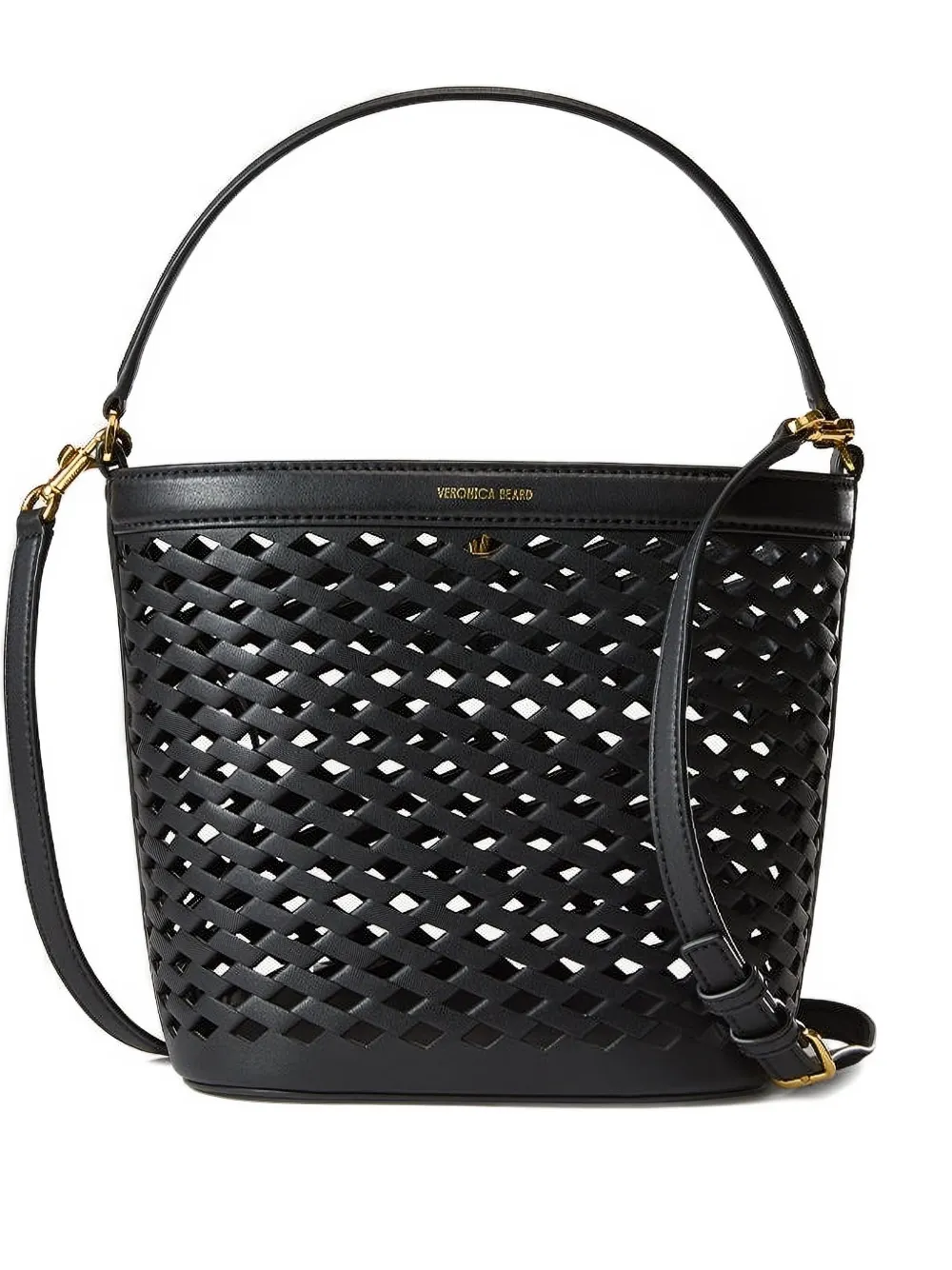 Veronica Beard small perforated bucket bag | Black | Image 1