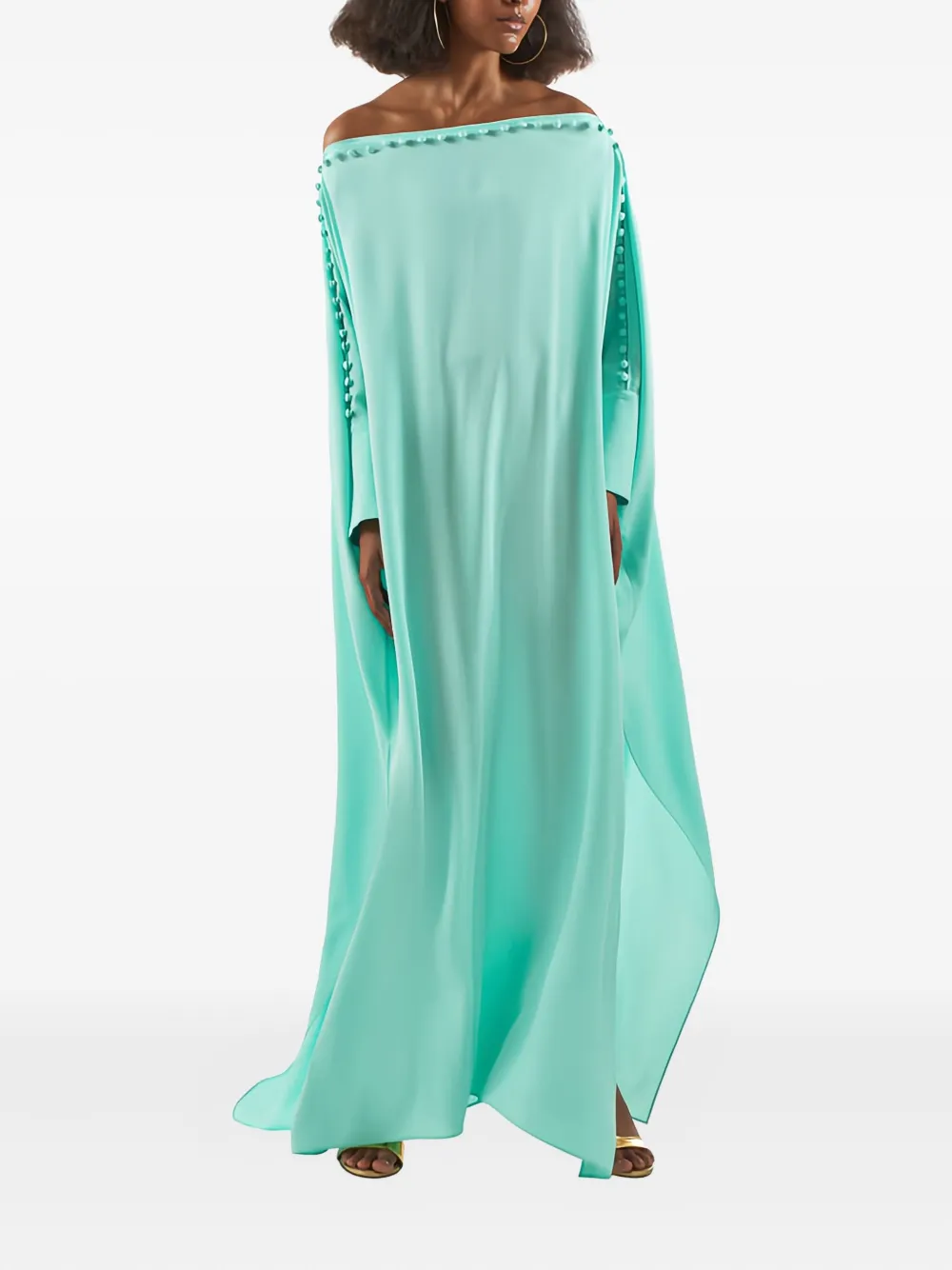 Taller Marmo Off-shoulder verfraaide maxi-jurk - Blauw