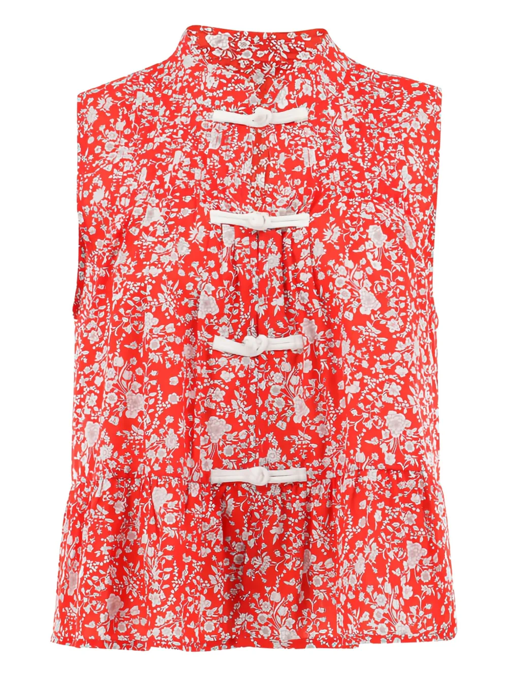 Sea Lucille liberty floral-print knot top | Red | Image 1
