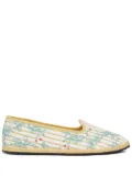 Markarian floral-embroidered ballet flats - White