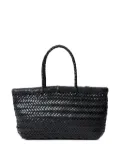 DRAGON DIFFUSION mini Flat Gora woven leather tote bag - Black