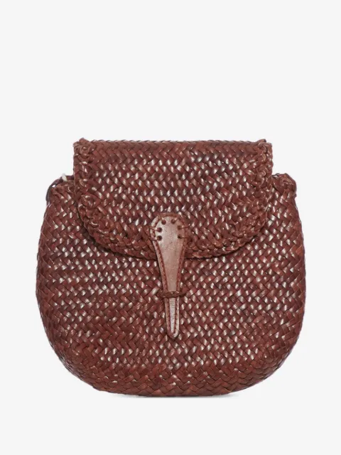 DRAGON DIFFUSION mini City woven leather cross body bag